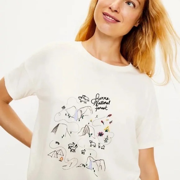 Lou & Grey Forest Map Softserve Tee sz small - Picture 2 of 9